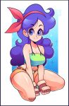  1girl long_hair lunch_(dragon_ball) navel ribbon thighs 