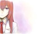  1girl commentary_request highres long_hair looking_at_viewer menomorute smile solo steins;gate white_background 