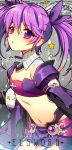  1girl aisha_(elsword) angkor_(elsword) bare_shoulders breasts cleavage elsword eyebrows_visible_through_hair looking_at_viewer pika_(kai9464) purple_hair tagme violet_eyes void_princess_(elsword) 