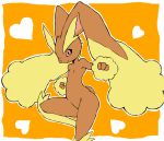  1girl animal_ears commentary_request full_body furry leg_up lopunny no_humans pink_eyes pokemon pokemon_(creature) rabbit_ears smile solo standing standing_on_one_leg tail 