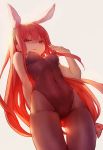  1girl berg bunnysuit crimson_avenger_(elsword) elesis_(elsword) elsword highres long_hair red_eyes redhead solo tagme 