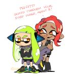  agent_8 cape green_hair inkling octoling redhead splatoon splatoon_2 splatoon_2:_octo_expansion tentacle_hair 