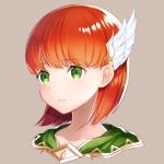  1girl artist_request fire_emblem fire_emblem:_rekka_no_ken fire_emblem_heroes green_eyes hair_ornament priscilla_(fire_emblem) redhead short_hair solo 