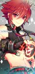  elsword elsword_(character) midriff pika_(kai9464) red_eyes redhead rune_slayer_(elsword) runes smile tagme 