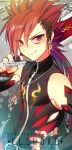  elsword elsword_(character) grin infinity_sword_(elsword) jewelry multicolored_hair necklace pika_(kai9464) smile sword tagme two-tone_hair weapon 