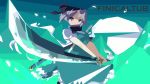  1girl absurdres dress finicaltub ghost highres katana konpaku_youmu konpaku_youmu_(ghost) minimalism reference_work short_hair sword touhou weapon 