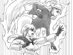  alma_beoulve angel_wings breasts commentary_request final_fantasy final_fantasy_tactics gloves head_wings large_breasts leotard long_hair multiple_girls stand_(jojo) takomeshi ultima_(fft) wings 