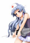  bangs beauty_love blue_hair blunt_bangs hair_tubes kannagi large_syringe long_hair nagi needle nurse oversized_object syringe 