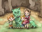  blonde_hair brown_hair claus hinawa hug long_hair lucas mother mother_(game) mother_3 smile 