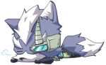  chibi furry gloves head_mounted_display lowres solo star_fox starfox tail white_hair wolf wolf_o&#039;donnell wolf_o'donnell 