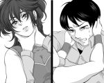  asphyxiation attack bad_id choke choking gundam gundam_00 lobster_(pixiv172000) lowres monochrome nena_trinity saji_crossroad tears 