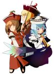  instrument instruments keyboard keyboard_(instrument) lieutenant_dan lunasa_prismriver lyrica_prismriver merlin_prismriver multiple_girls siblings sisters synthesizer touhou trumpet violin 