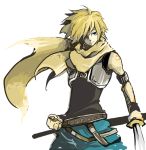  blonde_hair byuu male scarf sword weapon zuro 