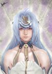  1girl android asurada_yui blue_hair commentary_request cyborg forehead_protector kos-mos long_hair solo xenosaga 