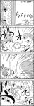  4koma animal_ears arms_up ball basket bow bucket carrying comic commentary_request emphasis_lines goal goalkeeper greyscale hair_bobbles hair_ornament hat hat_bow highres hijiri_byakuren kicking kirisame_marisa kisume long_hair monochrome mouse_ears mouse_tail multicolored_hair nazrin shaded_face short_hair soccer soccer_ball speed_lines tail tani_takeshi touhou translation_request twintails two-tone_hair witch_hat yukkuri_shiteitte_ne 