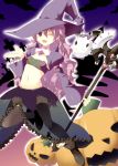  1girl ahugni aisha_(elsword) angkor_(elsword) cross elsword hat jack-o&#039;-lantern navel tagme void_princess_(elsword) witch_hat 