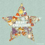  aqua_background beamed_eighth_notes bell bird candle christmas christmas_tree crescent eighth_note english fox gift hamster hat hedgehog merry_christmas mittens mojacookie musical_note no_humans original rabbit santa_hat snowflakes star twitter_username 