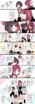  !? ... 5girls afterglow_(bang_dream!) animal_ears aoba_moka bang_dream! bangs black_choker black_collar black_footwear black_hair black_jacket black_pants black_shorts blue_eyes blush bob_cut boots borrowed_garments breasts brown_hair cat_ears cat_tail chino_machiko choker cleavage comic earrings grey_hair grey_jacket hands_on_another&#039;s_shoulders hazawa_tsugumi heart highres holding holding_jacket hood hood_down hooded_jacket jacket jewelry kemonomimi_mode long_hair long_sleeves looking_back mitake_ran multicolored_hair multiple_girls necklace off_shoulder pants pink_hair red_eyes redhead shirt short_hair shorts sleeves_past_wrists socks spoken_ellipsis streaked_hair sweatdrop tail translation_request udagawa_tomoe uehara_himari v v-shaped_eyebrows violet_eyes white_legwear white_shirt 