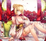 1girl artoria_pendragon_(all) breasts cleavage commentary fate/extra fate/grand_order fate_(series) highres large_breasts nero_claudius_(fate) nero_claudius_(fate)_(all) pixiv_fate/grand_order_contest_2 saber solo xionfes 