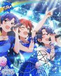  blue_eyes dress idolmaster idolmaster_million_live! idolmaster_million_live!_theater_days julia_(idolmaster) kisaragi_chihaya redhead short_hair singing toyokawa_fuuka 