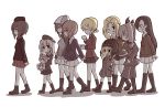  6+girls anchovy ankle_boots anzio_military_uniform asymmetrical_bangs bangs belt beret black_belt black_eyes black_footwear black_hat black_jacket black_neckwear black_ribbon black_shirt black_skirt blonde_hair blue_hat blue_jacket blue_shorts boko_(girls_und_panzer) boots braid brown_hair brown_jacket chi-hatan_military_uniform closed_eyes closed_mouth cup darjeeling dress_shirt drill_hair emblem epaulettes eyebrows_visible_through_hair from_side garrison_cap girls_und_panzer green_hair green_jumpsuit grey_jacket grey_pants hair_intakes hair_ribbon hands_in_pockets hat helmet holding holding_cup holding_instrument holding_stuffed_animal instrument jacket japanese_tankery_league_(emblem) kantele katyusha kay_(girls_und_panzer) keizoku_military_uniform knee_boots kumo_(atm) kuromorimine_military_uniform light_brown_hair long_hair long_sleeves looking_at_another looking_at_viewer looking_back military military_hat military_uniform miniskirt multiple_girls necktie nishi_kinuyo nishizumi_maho nishizumi_miho one_eye_closed ooarai_military_uniform open_mouth pants pleated_skirt pravda_military_uniform raglan_sleeves red_jacket red_skirt ribbon sam_browne_belt saucer saunders_military_uniform selection_university_military_uniform shadow shimada_arisu shirt short_hair short_jumpsuit short_shorts shorts side_ponytail skirt smile st._gloriana&#039;s_military_uniform standing stuffed_animal stuffed_toy teacup teddy_bear thigh-highs tied_hair track_jacket trait_connection twin_braids twin_drills twintails uniform walking white_background white_legwear white_shirt white_skirt 