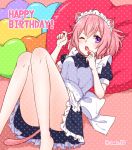  1girl highres looking_at_viewer niconico nqrse open_mouth pink_hair rummy_73 short_hair solo utaite_(singer) 