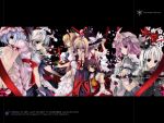  1600x1200 alice_margatroid cradle_(artist) everyone hakurei_reimu highres izayoi_sakuya kirisame_marisa konpaku_youmu misaki_kurehito multiple_girls remilia_scarlet saigyouji_yuyuko touhou wallpaper yakumo_yukari 