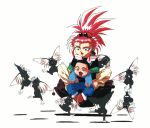  green_eyes hakubi_washuu red_hair redhead ryo-ohki ryou-ouki scan scan_artifacts spiked_hair spiky_hair tenchi_muyo tenchi_muyou! 