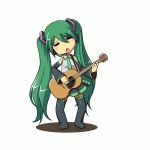  animated animated_gif gif guitar harak hatsune_miku instrument singing thighhighs twintails vocaloid 