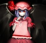  blue_hair hama2224 red_eyes remilia_scarlet solo touhou wings 