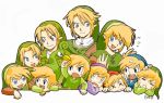  blue_eyes everyone ezlo four_swords link link's_awakening lowres male minish_cap nintendo ocarina_of_time pointy_ears ponky smile the_legend_of_zelda time_paradox toon_link twilight_princess young_link 