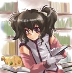  anise_tatlin black_eyes black_hair book doll gloves lowres ribbon ribbons tales_of_(series) tales_of_the_abyss tokunaga twintails 