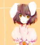  bad_id brown_eyes brown_hair bunny_ears bust inaba_tewi natsume_(artist) natsume_(yukihime) short_hair solo touhou 