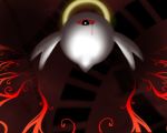  blood bloody_tears dark halo heather_gibbons kirby_(series) kirby_64 looking_at_viewer lowres no_humans one-eyed red_eyes solo wings zero_two_(kirby) 