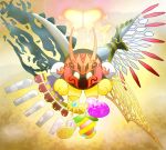  1boy angel_wings bug butterfly butterfly_wings commentary_request crown fastestkirby fusion galactic_nova heart horns insect kirby&#039;s_return_to_dream_land kirby:_planet_robobot kirby:_star_allies kirby:_triple_deluxe kirby_(series) magolor_soul master_crown morpho_knight pocket_watch queen_sectonia shoulder_pads spoilers star_dream void_termina watch white_eyes wings 