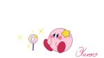  blue_eyes blush candy expressionless food invincible_candy kirby kirby_(series) kurono969 signature simple_background sitting sparkle star white_background 