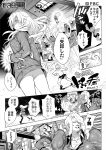  6+girls anzio_military_uniform anzio_school_uniform carpaccio comic crate fbc gas_mask girls_und_panzer knife long_hair monochrome multiple_girls muscle muscular_female necktie skirt surgical_mask translation_request 