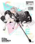  1girl ahoge aiming alternate_costume alternate_hairstyle anti-materiel_rifle apron badge bangs bipod black_ribbon blush breasts character_name closed_mouth damaged dress enmaided frilled_apron frills frown full_body gepard_m1 gepard_m1_(girls_frontline) girls_frontline gun hair_between_eyes head_tilt holding holding_gun holding_weapon juliet_sleeves km2o4 lifted_by_self long_hair long_sleeves looking_away maid maid_headdress mary_janes medium_breasts messy_hair mid-stride neck_ribbon official_art one_knee pale_skin pantyhose paper ponytail puffy_sleeves ribbon rifle scope shoes sidelocks skirt skirt_lift sniper_rifle squatting thigh_strap torn_apron torn_clothes torn_dress torn_pantyhose very_long_hair weapon white_legwear wind wind_lift 