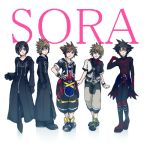  1girl black_coat_(kingdom_hearts) blue_eyes brown_hair commentary fingerless_gloves gloves jewelry kingdom_hearts kingdom_hearts_358/2_days kingdom_hearts_birth_by_sleep kingdom_hearts_ii lowres mizuno_(iori-amu) multiple_boys necklace roxas short_hair sora_(kingdom_hearts) spiky_hair vanitas ventus xion_(kingdom_hearts) 