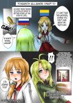  2girls annamakko-tan bangs crying crying_with_eyes_open door jewelry long_hair multiple_girls open_mouth original real_life ring russian_flag tears 