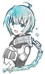  1girl armor blush bodysuit gauntlets gloves looking_at_viewer open_mouth shiki_(xenoblade) shino_haruto short_hair simple_background smile solo white_background xenoblade_(series) xenoblade_2 