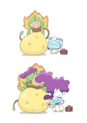 acid animal_focus bag bird clothed_pokemon colored_skin doctor eiscue eiscue_(ice) eiscue_(noice) fangs full_body holding holding_stethoscope ice igwjgsarifbfo9u lab_coat leaf mega_pokemon mega_victreebel no_humans penguin plant plant_monster poison pokemon pokemon_(creature) pokemon_focus pokemon_legends:_z-a shoulder_bag stethoscope teeth victreebel vines yellow_skin