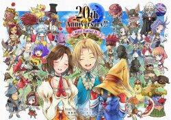  6+boys 6+girls adelbert_steiner adjusting_clothes adjusting_headwear amarant_coral anniversary aqua_ribbon aqua_vest arm_around_shoulder artemicion ascot baku_(ff9) balding beard beatrix_(ff9) belt black_choker black_mage_(final_fantasy) blank_(ff9) blue_coat blue_eyes blue_hair bodysuit bow brahne_raza_alexandros_xvi breasts brown_belt brown_hair burmecian cat_tail chef_hat chibi chibi_inset chocobo choker cid_fabool_ix cinna_(ff9) closed_eyes coat cropped_vest crystal doctor_tot dreadlocks eiko_carol everyone eyepatch facial_hair feather_hair_ornament feathers final_fantasy final_fantasy_ix fork fratley freya_crescent garland_(ff9) garnet_til_alexandros_xvii gloves green_eyes grey_gloves grey_hair hair_bow hair_ornament hair_over_eyes hat hat_feather helmet holding holding_fork holding_sword holding_weapon horns jewelry juliet_sleeves kuja lani_(ff9) long_hair long_sleeves marcus_(ff9) medium_breasts mikoto_(ff9) moogle mouse_boy mouse_girl multiple_boys multiple_girls mustache neck_ribbon old old_man open_mouth orange_bodysuit outstretched_arms overalls own_hands_together parted_bangs pendant pink_coat pointy_ears puck_(ff9) puffy_sleeves quichi_91 quina_quen red_coat red_gloves red_hair red_helmet ribbon ruby_(ff9) scar scar_on_face shirt short_hair single_horn smile stiltzkin sword tabard tail tail_ornament tail_ribbon thorn_(ff9) tongue tongue_out upper_body vest vivi_ornitier weapon white_ascot white_shirt winged_helmet wizard_hat yellow_bow yellow_eyes yellow_overalls zidane_tribal zorn_(ff9) 