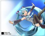  detached_sleeves hatsune_miku open_mouth panties solo twintails underwear vocaloid wink 