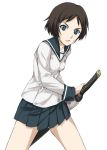  ga-rei_zero mizuki_makoto school_uniform sword tsuchimiya_kagura weapon 