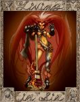  endling fangs gloves guitar guitar_girl instrument living_in_sin long_hair midriff mockingbird(guitar) personification red_hair redhead scrotumnose seth_(living_in_sin) seven_deadly_sins shaun_healey twintails very_long_hair wrath_(living_in_sin) 