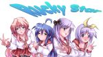  engrish hiiragi_kagami hiiragi_tsukasa izumi_konata lucky_star pantyhose ranguage school_uniform serafuku sireca takara_miyuki 