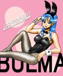  animal_ears blue_eyes blue_hair bulma bunny_ears bunnysuit dragon_ball dragonball kaneshima long_hair pantyhose rabbit_ears solo tororo_ps 