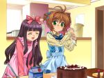  cake card_captor_sakura cardcaptor_sakura chocolate daidouji_tomoyo food green_eyes kinomoto_sakura moonknives mutsuki_(moonknives) pastry 