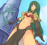  amayu clock gloves green_hair long_loincloth mage mage_(ragnarok_online) ragnarok_online under_boob 